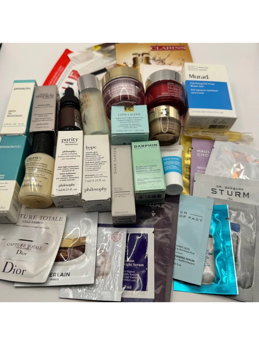 Lot of over 30 High End Luxury Deluxe Skincare Samples Travel Sephora Ulta NEW